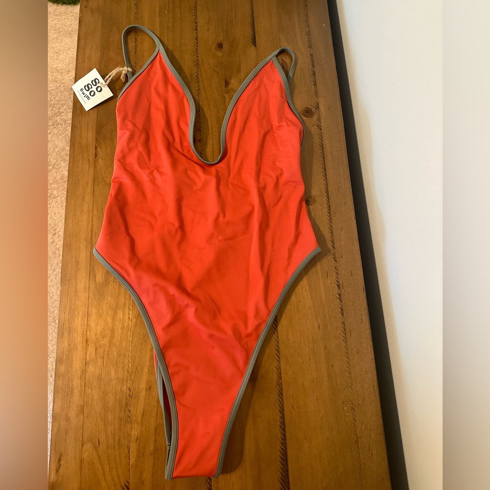 SoSo Swim original cut tangerine swimsuit